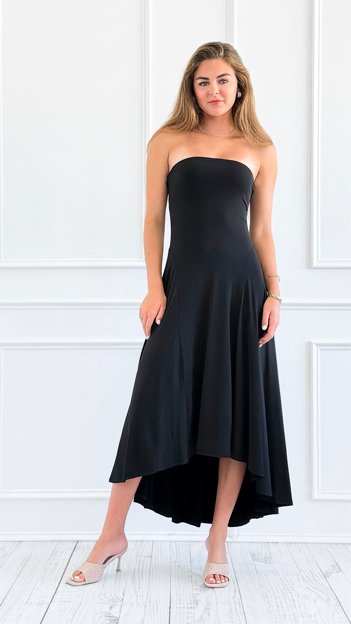 Drama in Motion Strapless Dress-200 Dresses/Jumpsuits/Rompers-Ariella-Coastal Bloom Boutique, find the trendiest versions of the popular styles and looks Located in Indialantic, FL
