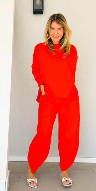 La Spezia Italian Barrel Cotton Set - Red Orange
