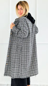 Weekend Plaid Hooded Coat-160 Jackets-mystree-Coastal Bloom Boutique, find the trendiest versions of the popular styles and looks Located in Indialantic, FL