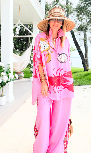 Lobster Roll Italian Button Down Top