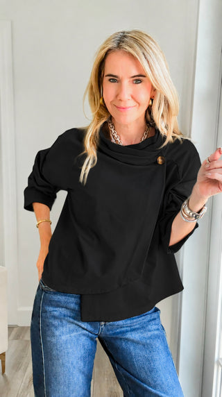 Italian Cotton On Edge Jacket- Black