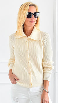 Ribbed Button-Up Cardigan-150 Cardigans/Layers-mystree-Coastal Bloom Boutique, find the trendiest versions of the popular styles and looks Located in Indialantic, FL