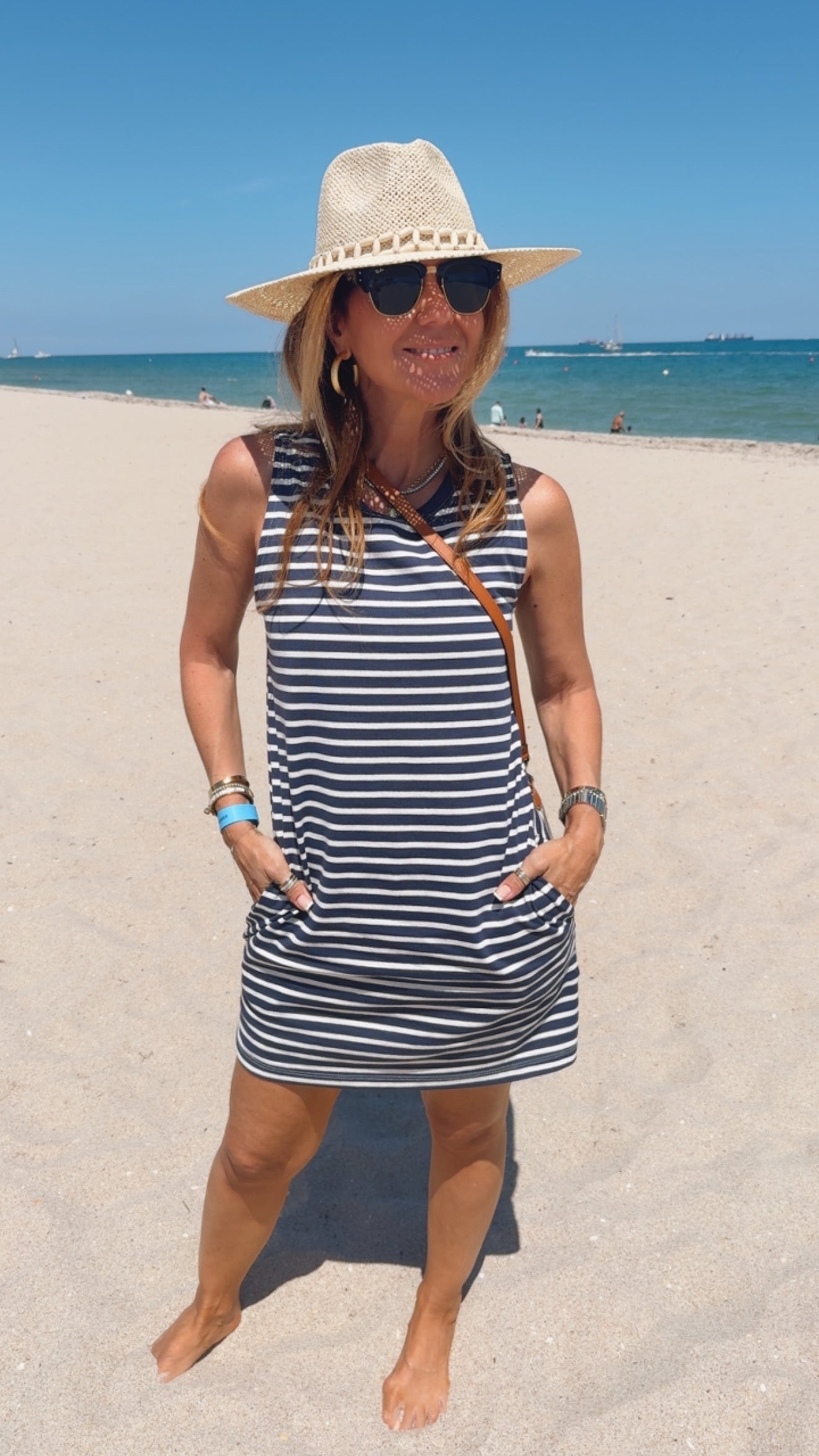 Harbor Stripe Easy Mini Dress