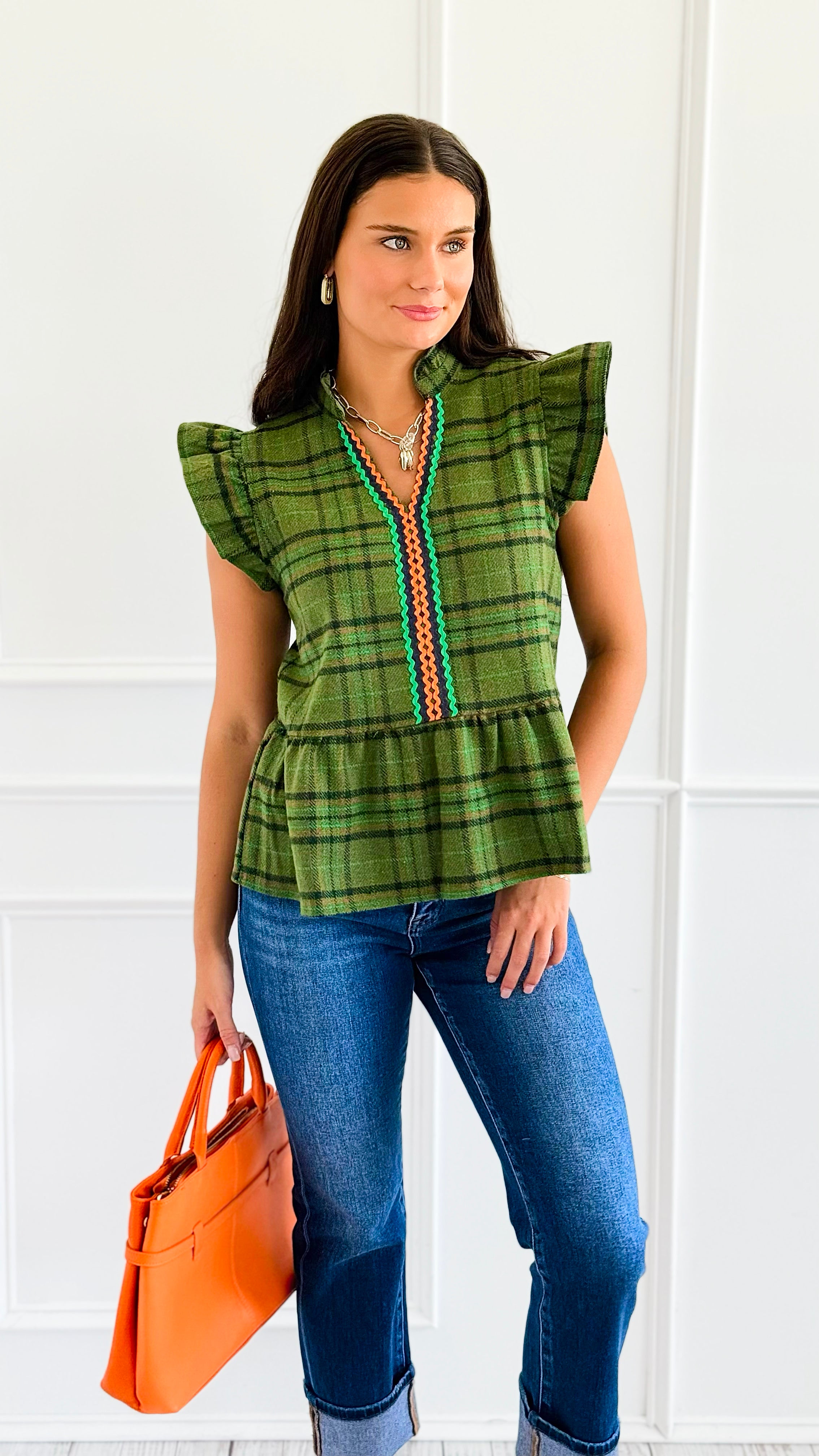 Ruffle Pop Peplum Top-110 Short Sleeve Tops-VOY-Coastal Bloom Boutique, find the trendiest versions of the popular styles and looks Located in Indialantic, FL