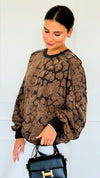 Paw Prism Italian Sweatshirt-Espresso-130 Long Sleeve Tops-Italianissimo-Coastal Bloom Boutique, find the trendiest versions of the popular styles and looks Located in Indialantic, FL