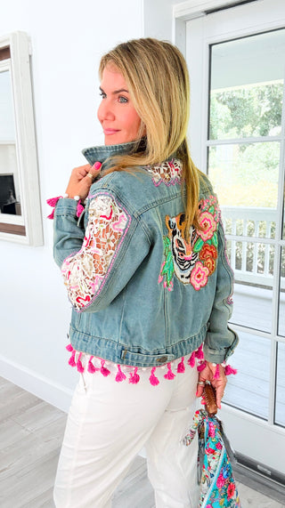 Wild at Heart Italian Denim Jacket