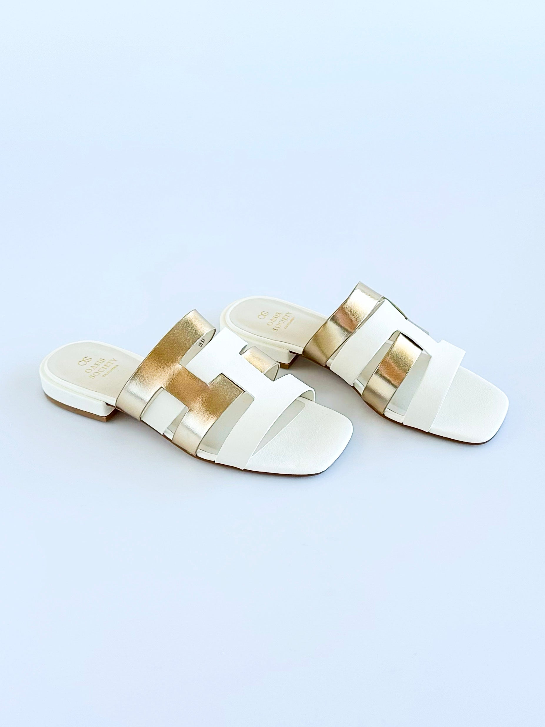 Parker Flat Sandals - White-250 Shoes-Oasis Society-Coastal Bloom Boutique, find the trendiest versions of the popular styles and looks Located in Indialantic, FL