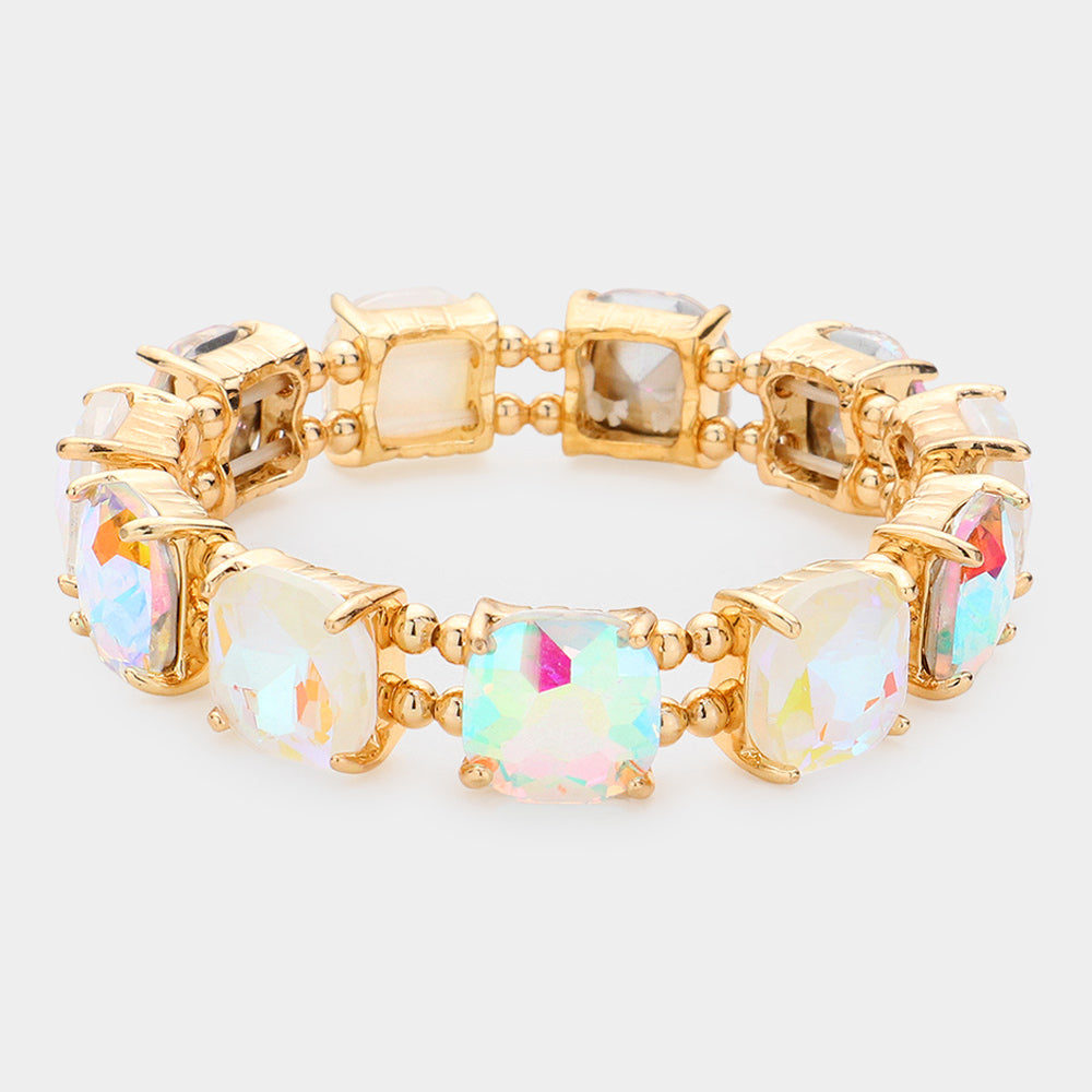 Aurora Luxe Stretch Bracelet - White-230 Jewelry-NYW-Coastal Bloom Boutique, find the trendiest versions of the popular styles and looks Located in Indialantic, FL