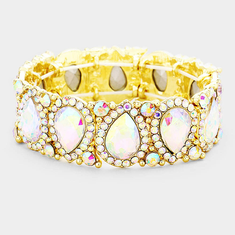 Aurora Luxe Teardrop Bracelet - Gold-230 Jewelry-NYW-Coastal Bloom Boutique, find the trendiest versions of the popular styles and looks Located in Indialantic, FL