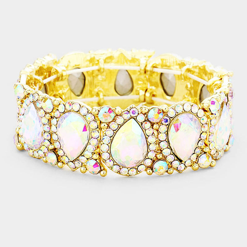 Aurora Luxe Teardrop Bracelet - Gold-230 Jewelry-NYW-Coastal Bloom Boutique, find the trendiest versions of the popular styles and looks Located in Indialantic, FL