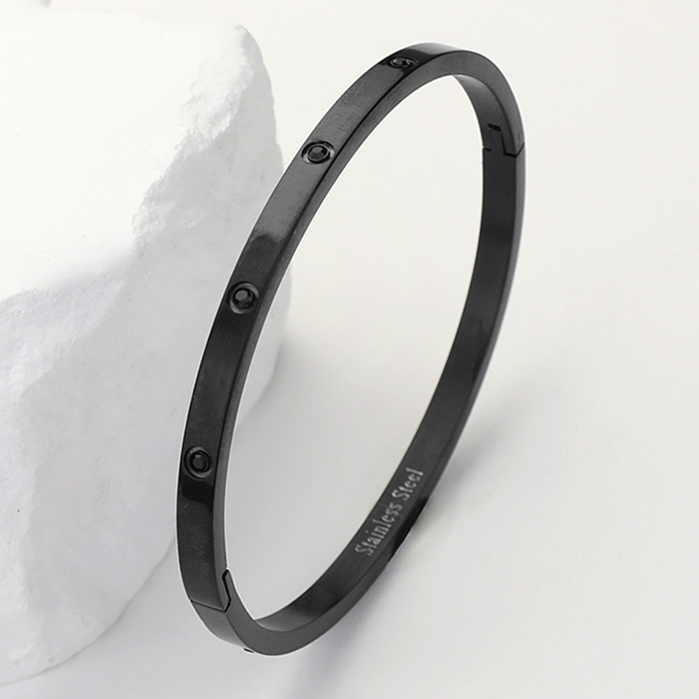 The Midnight Lock Bracelet-230 Jewelry-NYW-Coastal Bloom Boutique, find the trendiest versions of the popular styles and looks Located in Indialantic, FL