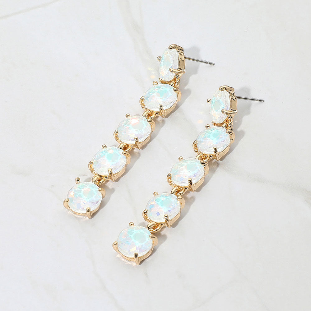 Radiant Spark Drop Earrings - Opal, White-230 Jewelry-NYW-Coastal Bloom Boutique, find the trendiest versions of the popular styles and looks Located in Indialantic, FL