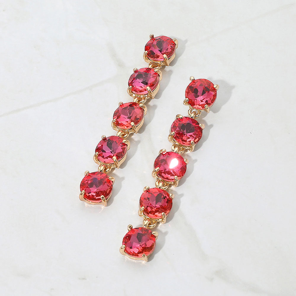Radiant Spark Drop Earrings - AB, Pink-230 Jewelry-NYW-Coastal Bloom Boutique, find the trendiest versions of the popular styles and looks Located in Indialantic, FL