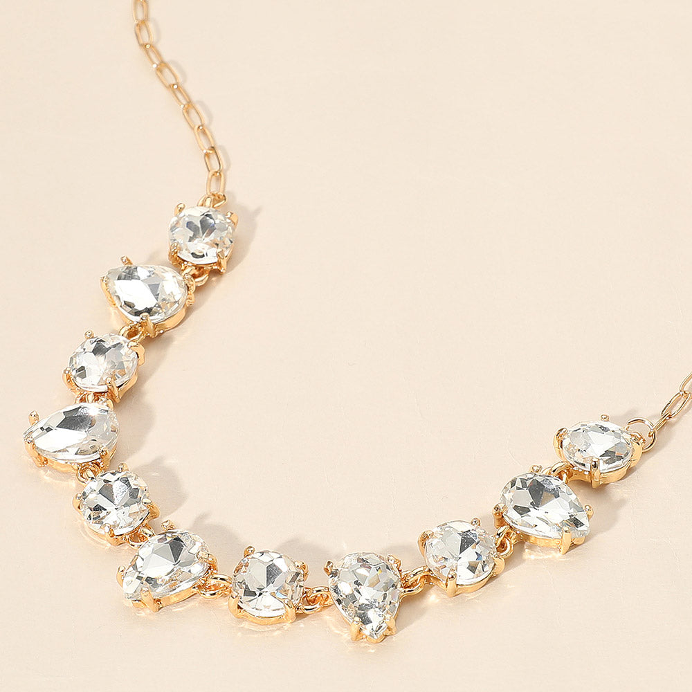 Evening Mirage Statement - Clear-230 Jewelry-NYW-Coastal Bloom Boutique, find the trendiest versions of the popular styles and looks Located in Indialantic, FL
