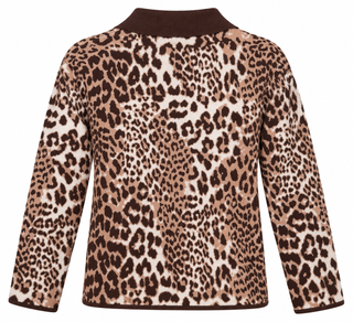 Safari Metallic Button Collared Sweater Top