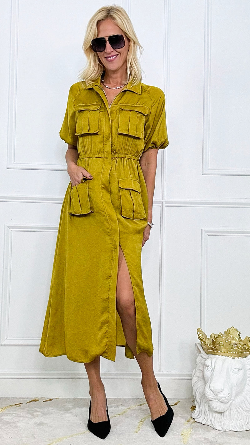 City Life Dress - Mustard-200 Dresses/Jumpsuits/Rompers-DRESS DAY-Coastal Bloom Boutique, find the trendiest versions of the popular styles and looks Located in Indialantic, FL