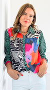 Urban Jungle Collage Top-130 Long Sleeve Tops-Jodifl-Coastal Bloom Boutique, find the trendiest versions of the popular styles and looks Located in Indialantic, FL