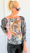 Roar In Bloom Italian St Tropez Sweater-140 Sweaters-SORPRESA-Coastal Bloom Boutique, find the trendiest versions of the popular styles and looks Located in Indialantic, FL