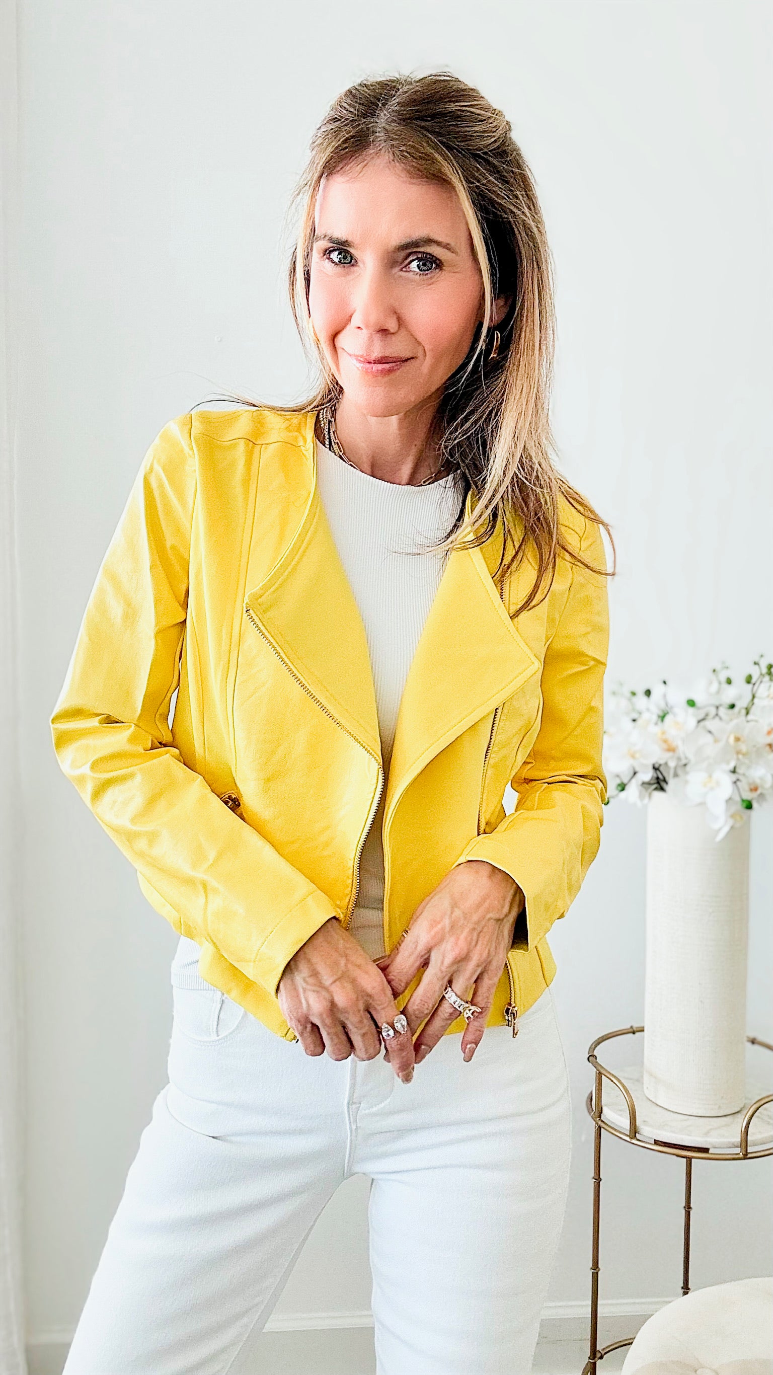 Highlight of my Life Zipper Detail Moto Jacket-160 Jackets-HIGH MJ / Michel-Coastal Bloom Boutique, find the trendiest versions of the popular styles and looks Located in Indialantic, FL