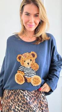 Custom CB Cuddly Stripes Italian Pullover-140 Sweaters-Italianissimo / Holly-Coastal Bloom Boutique, find the trendiest versions of the popular styles and looks Located in Indialantic, FL