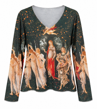 The Florentine Garden Lurex Trim Italian Top