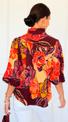 Wild Bloom Button Top-110 Long Sleeve Tops-oddi-Coastal Bloom Boutique, find the trendiest versions of the popular styles and looks Located in Indialantic, FL