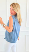 Faded Pulse Sleeveless Sweatshirt-100 Sleeveless Tops-RAE MODE-Coastal Bloom Boutique, find the trendiest versions of the popular styles and looks Located in Indialantic, FL