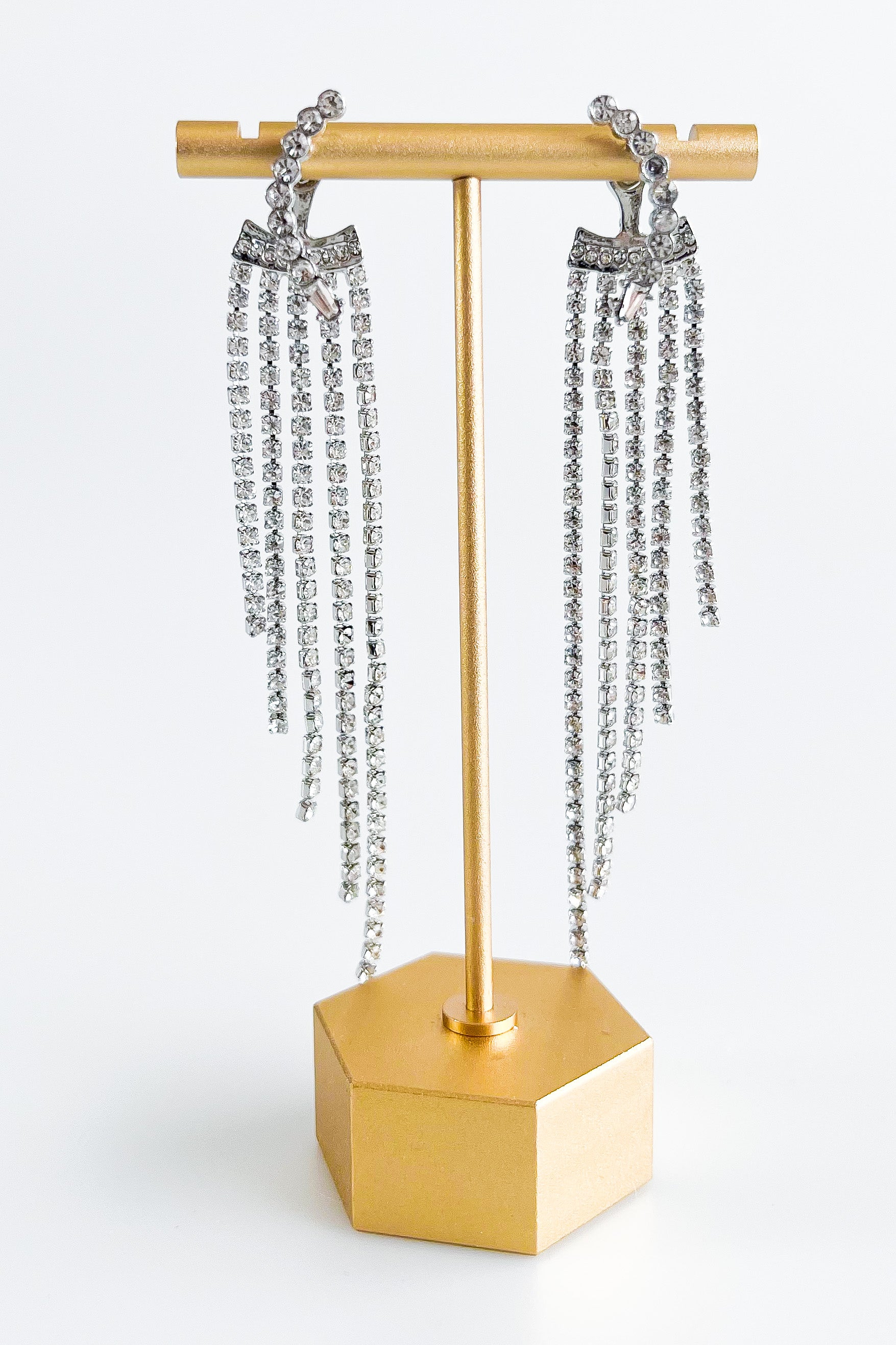 CZ Tassel Drop Earrings-230 Jewelry-Darling-Coastal Bloom Boutique, find the trendiest versions of the popular styles and looks Located in Indialantic, FL