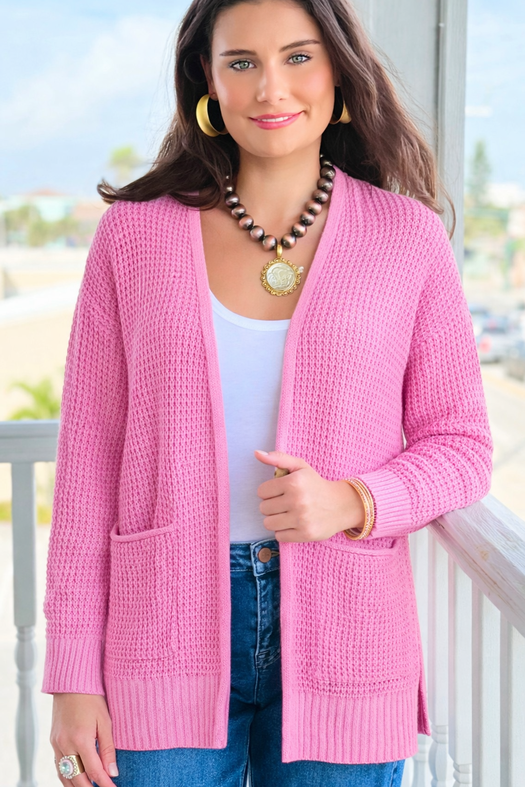 The Cozy Edit Cardigan - Candy Pink