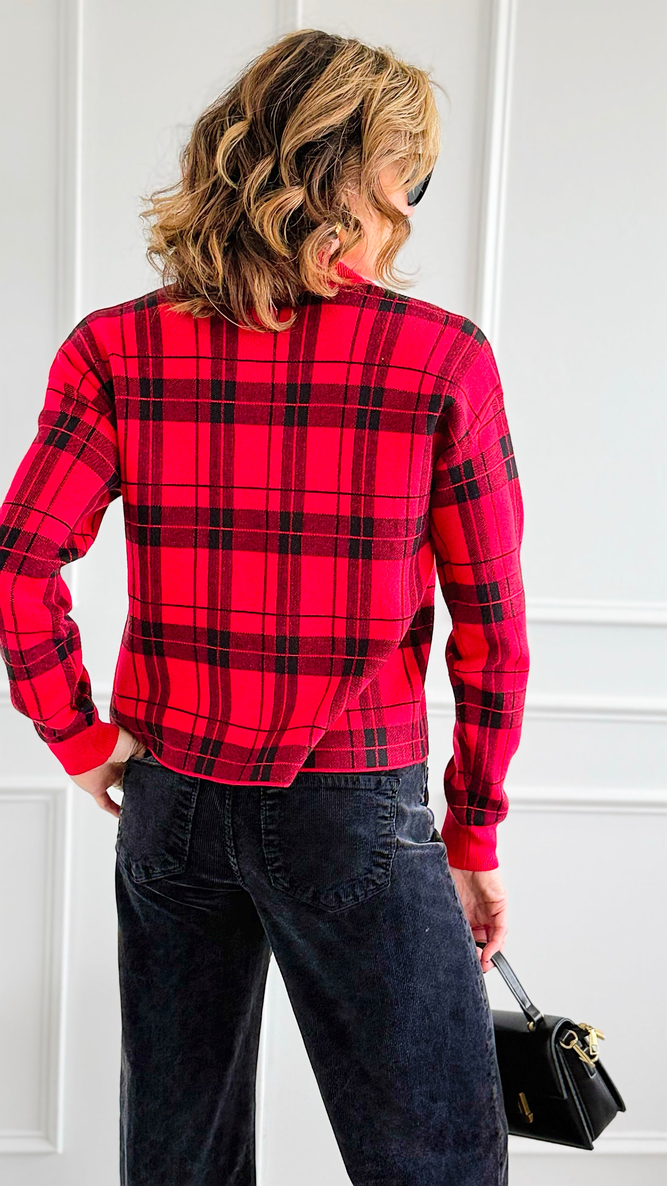 Aspen Après Ski Plaid Cardigan-150 Cardigans/Layers-White Birch-Coastal Bloom Boutique, find the trendiest versions of the popular styles and looks Located in Indialantic, FL