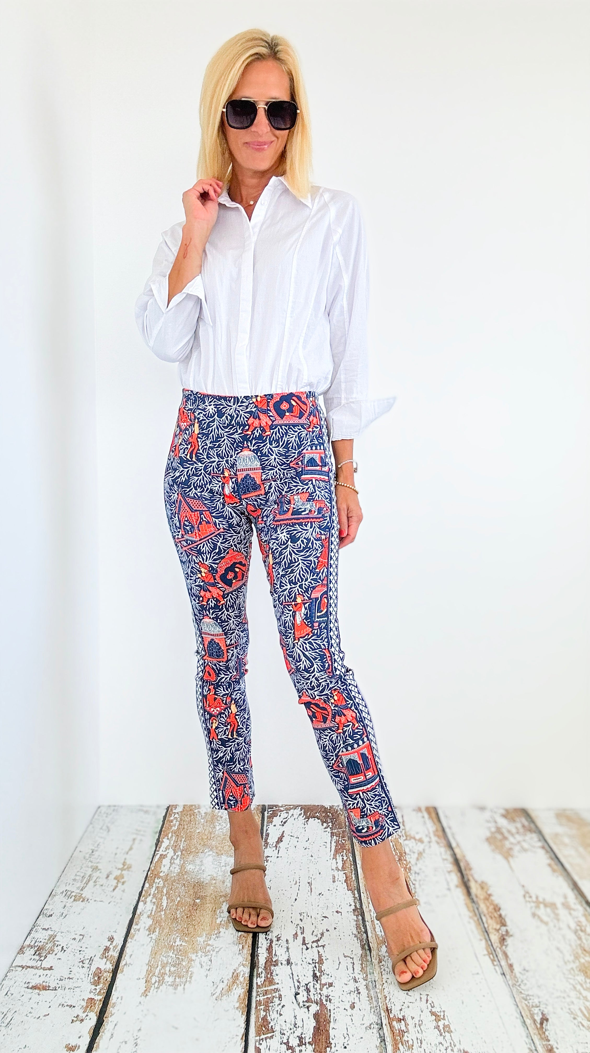 Midnight Bazaar Trousers Pants-170 Bottoms-Gretchen Scott-Coastal Bloom Boutique, find the trendiest versions of the popular styles and looks Located in Indialantic, FL