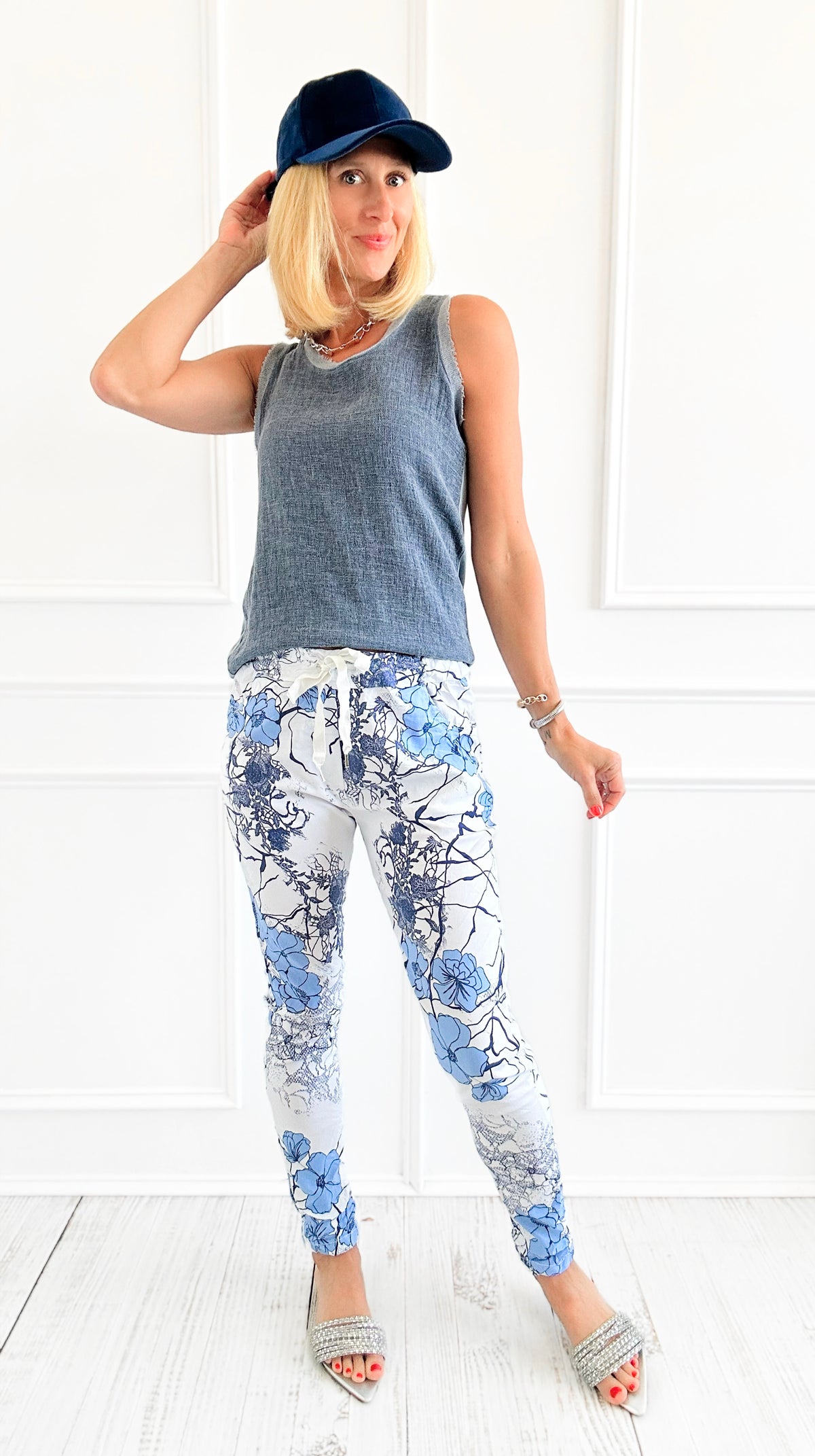 Coastal Sketch Floral Joggers-180 Joggers-V6-Coastal Bloom Boutique, find the trendiest versions of the popular styles and looks Located in Indialantic, FL