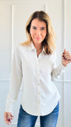 Soft Touch Button Blouse Top - Oyster-130 Long sleeve top-Must Have-Coastal Bloom Boutique, find the trendiest versions of the popular styles and looks Located in Indialantic, FL