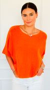 Winter in Amalfi Italian Top - Tangerine-140 Sweaters-Italianissimo-Coastal Bloom Boutique, find the trendiest versions of the popular styles and looks Located in Indialantic, FL