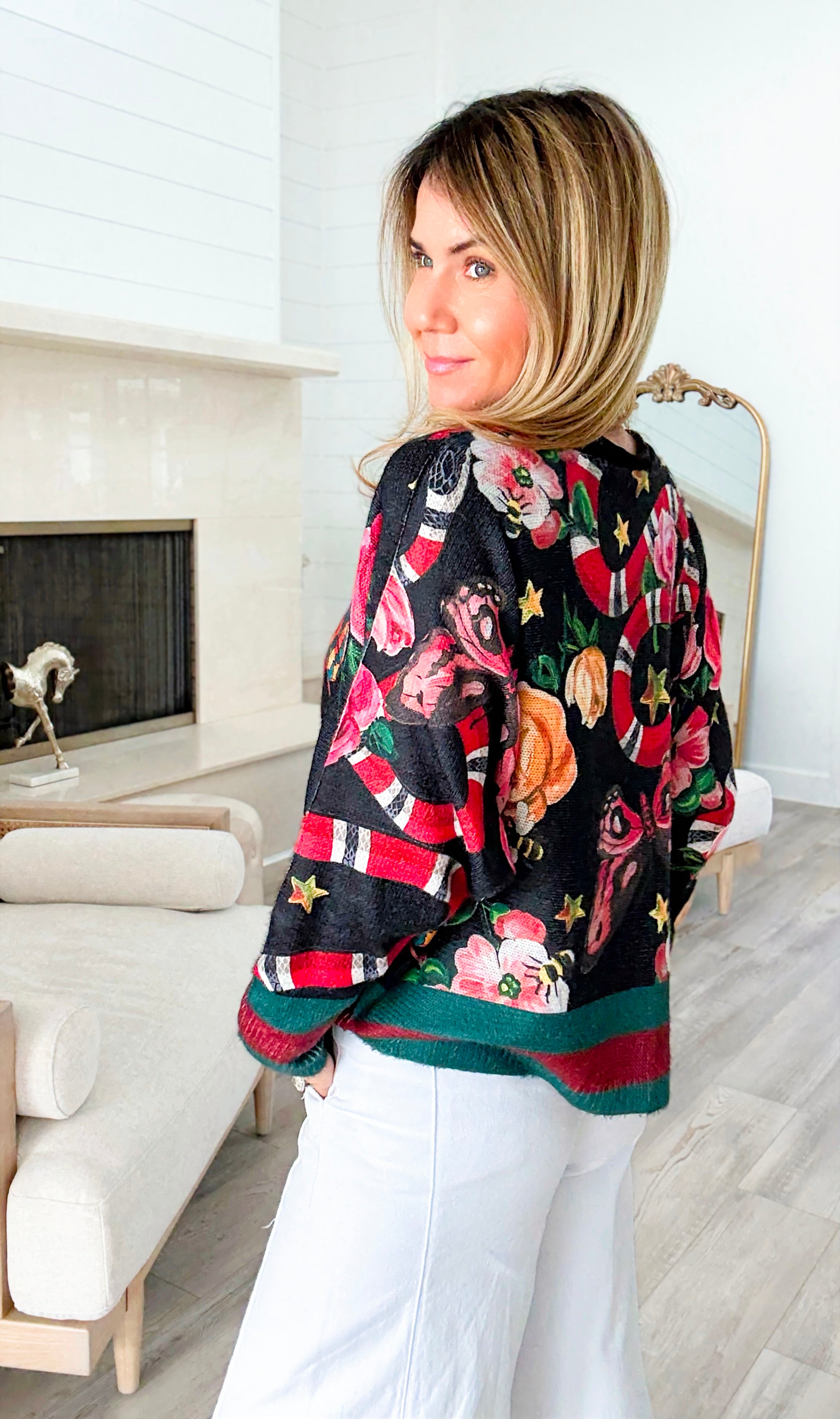 Starlit Eden Italian Emilia Knit Sweater-140 Sweaters-SORPRESA-Coastal Bloom Boutique, find the trendiest versions of the popular styles and looks Located in Indialantic, FL