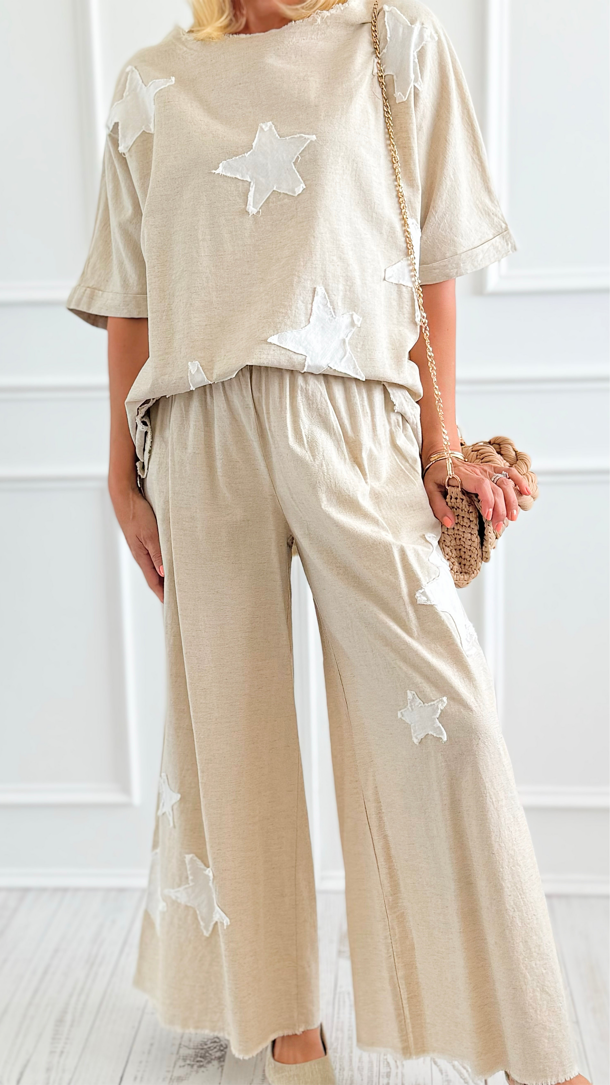 Starlit Comfort Relaxed Set-210 Loungewear/Sets-Blue Velvet-Coastal Bloom Boutique, find the trendiest versions of the popular styles and looks Located in Indialantic, FL