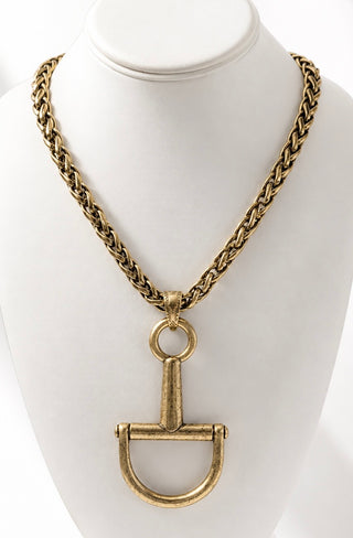 Horsebit Pendant Necklace