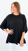 Stretch Knit Top-110 Sleeve Tops-White Birch-Coastal Bloom Boutique, find the trendiest versions of the popular styles and looks Located in Indialantic, FL