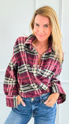 Pretty In Plaid Italian Top-110 Long Sleeve Tops-TATTOO Z-Coastal Bloom Boutique, find the trendiest versions of the popular styles and looks Located in Indialantic, FL