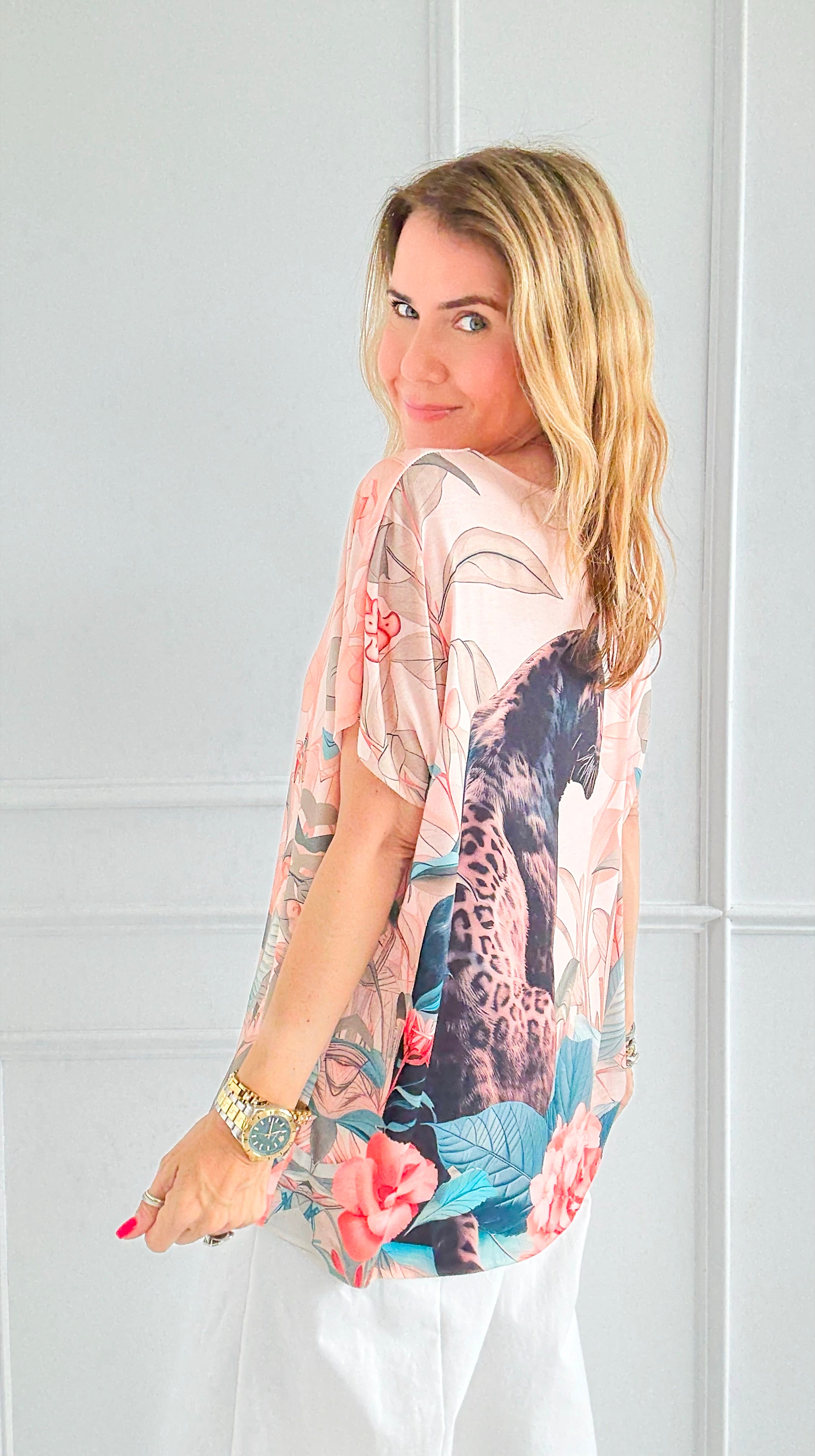 Majesty Bloom Italian Graphic Tee-110 short Sleeve Top-Italianissimo-Coastal Bloom Boutique, find the trendiest versions of the popular styles and looks Located in Indialantic, FL