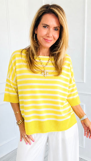 Amalfi Morning Stripe Max Italian Knit Top