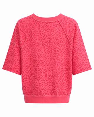 Spotted in Style Italian Short Sleeve Sweatshirt - Neon Coral