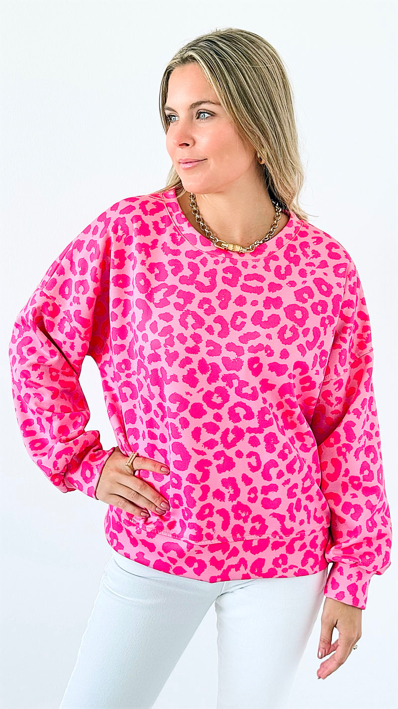 Bright Instincts Italian Sweater- Neon Pink-140 Sweaters-Italianissimo-Coastal Bloom Boutique, find the trendiest versions of the popular styles and looks Located in Indialantic, FL