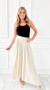 Driftwood Breeze Pleated Skirt-170 Bottoms-Blu Pepper-Coastal Bloom Boutique, find the trendiest versions of the popular styles and looks Located in Indialantic, FL