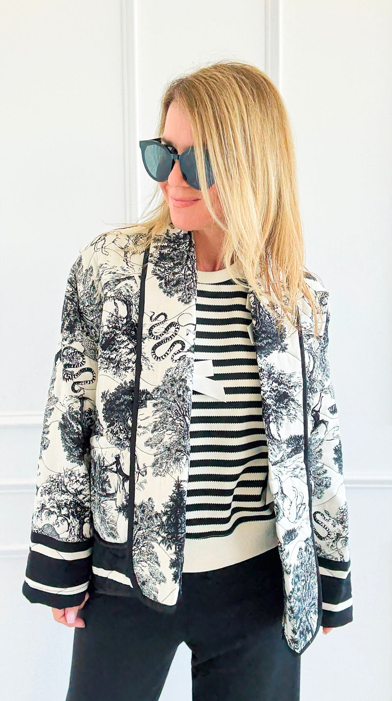 Adorable Italian Jacket- Black-160 Jackets-K2-Coastal Bloom Boutique, find the trendiest versions of the popular styles and looks Located in Indialantic, FL