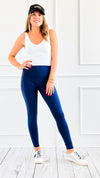 Move Freely High-Waist Leggings - Navy-170 Bottoms-Heimish-Coastal Bloom Boutique, find the trendiest versions of the popular styles and looks Located in Indialantic, FL