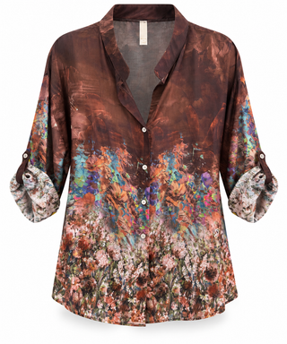 Pre Auth - Painterly Bloom Italian Button Top
