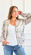 Ethereal Floral Zip-Up Jacket-160 Jackets-mystree-Coastal Bloom Boutique, find the trendiest versions of the popular styles and looks Located in Indialantic, FL