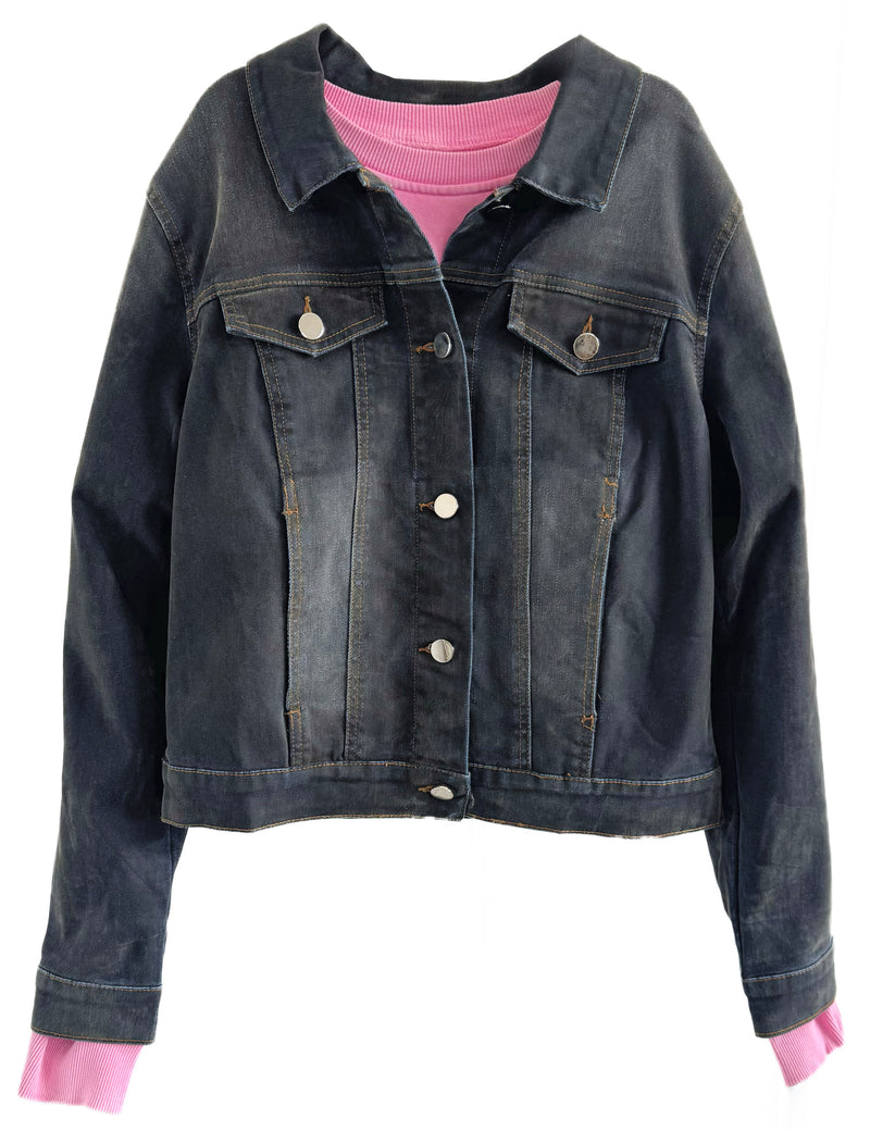 Street Luxe Denim Jacket - Army Green-160 Jackets-JJ'S FAIRYLAND-Coastal Bloom Boutique, find the trendiest versions of the popular styles and looks Located in Indialantic, FL
