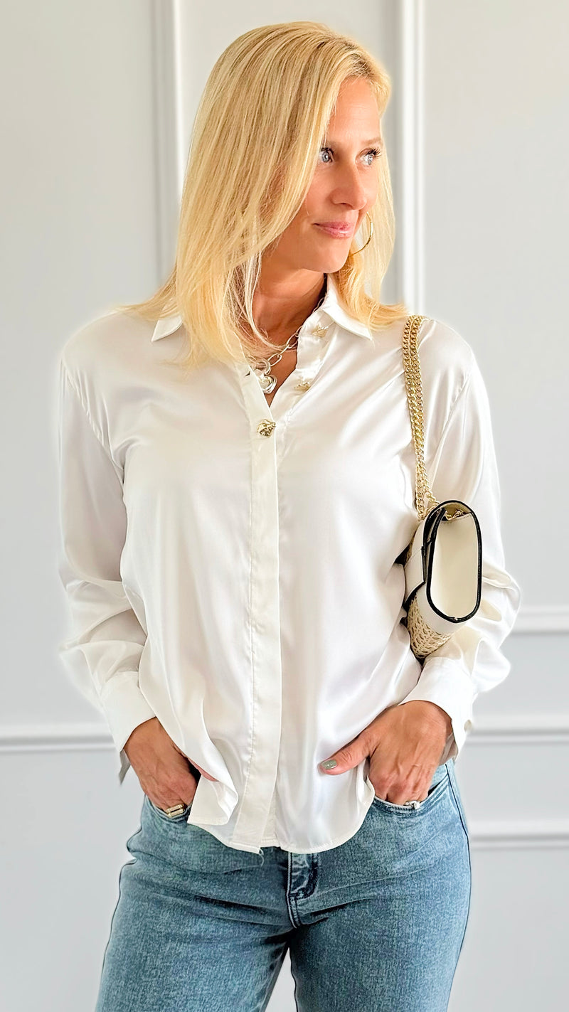Smooth as Silk Woven Blouse-110 Long Sleeve Tops-LOVE TREE-Coastal Bloom Boutique, find the trendiest versions of the popular styles and looks Located in Indialantic, FL